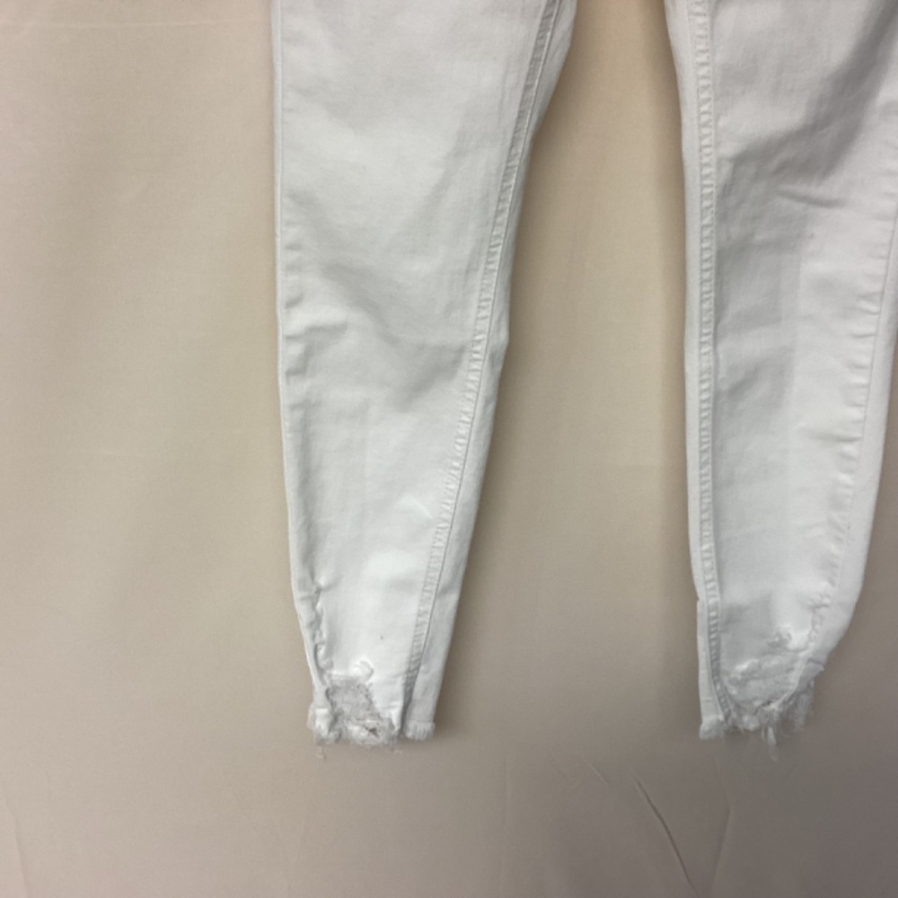 Top shop Jamie jeans SZ 26W x30L white distressed skinny straight legs t… - Picture 3 of 11